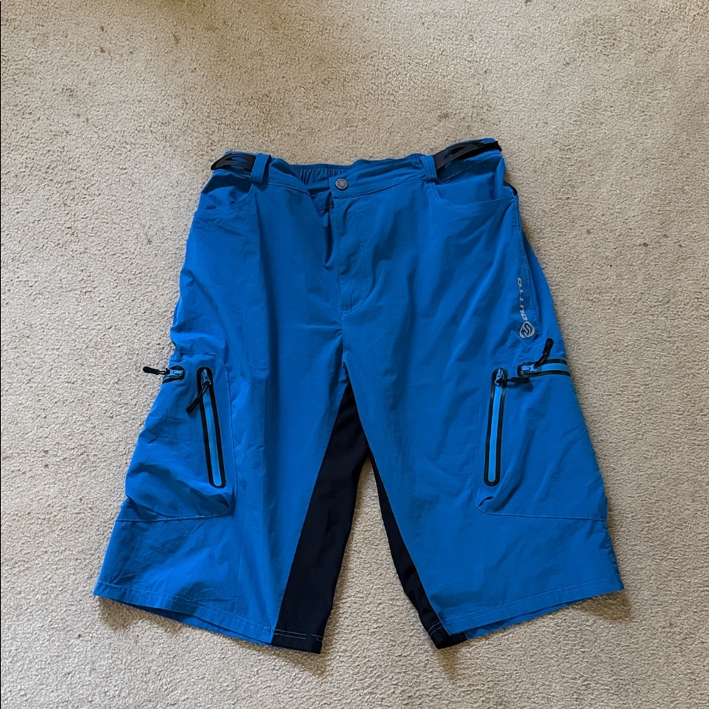 Blue Outdoor Mountain Bike Shorts